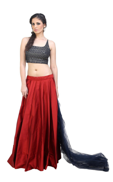 Sarasvi Gota Patti Silk Lehenga Set - Pink